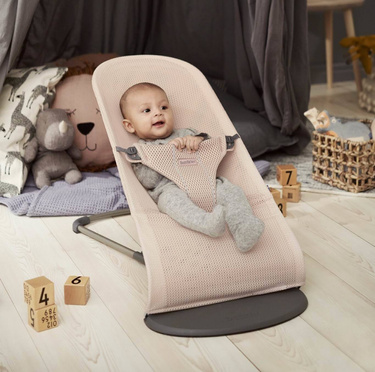 BabyBjorn | BLISS MESH Baby Bouncer | Lounger-Bouncer | Pearl Pink