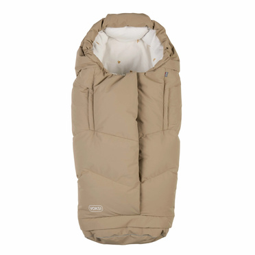 Lodger® waterproof double layer winter stroller sleeping bag light gray Taslon Drizzle