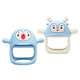Smily Mia penguin and reindeer light blue teether