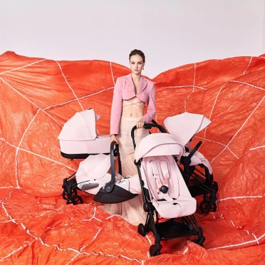Cybex® Priam 4 2in1 set, deep-stroller | Peach Pink + Rosegold