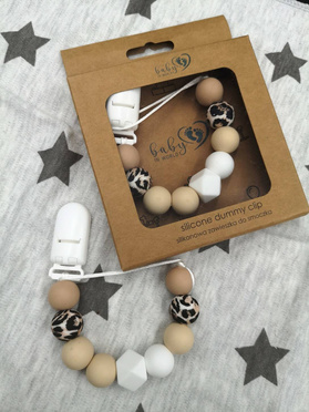 Baby In World® zawieszka do smoczka silokonowa kryształ 