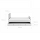 Bellamy® Ines bed 90/200 with drawer with extra sleeping function | Elegant White