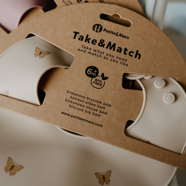 Petite&amp;Mars® Take&amp;Match silicone bib