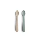 Mushie silicone spoons 2pack cambridge blue / shifting sand