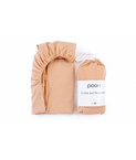 Poofi® sheet 100% organic cotton, 120 x 60 cm apricot