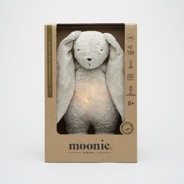 MOONIE |  SZUMIŚ 2.0 | SZUMIĄCY ORGANICZNY KRÓLIŚ Z LAMPKĄ | GREY