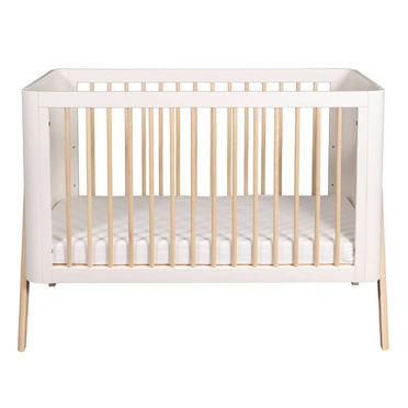 Troll Nursery | Torsten | Crib - 120 x 60 cm | White + Natural Wax