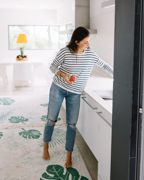 Lorena Canals® handwoven 100% cotton rug 140 x 200 cm | Tropical Green