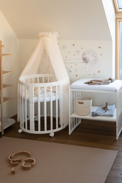 Waldin® tulle canopy with bracket Champagne