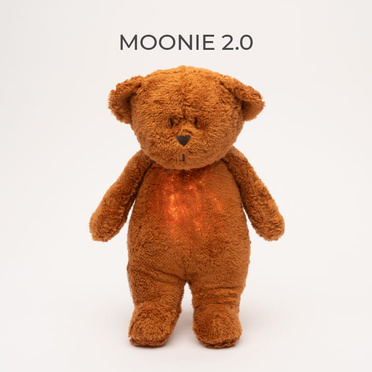MOONIE 2.0 |  SZUMIŚ | SZUMIĄCY MIŚ ORGANIC Z LAMPKĄ | CARAMEL