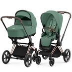 Cybex® Priam 4 2in1 set, deep-stroller | Leaf Green + Rosegold