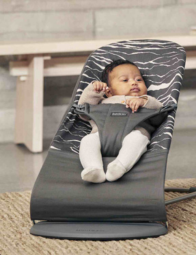 BabyBjorn® Bliss Cotton recliner-bouncer | Anthracite Landscape Print