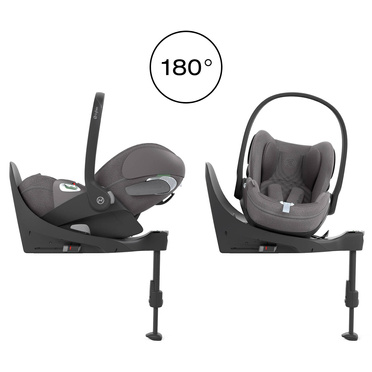 Cybex® Cloud T i-Size convertible car seat 0-13 kg with rotating base | Mirage Grey Plus