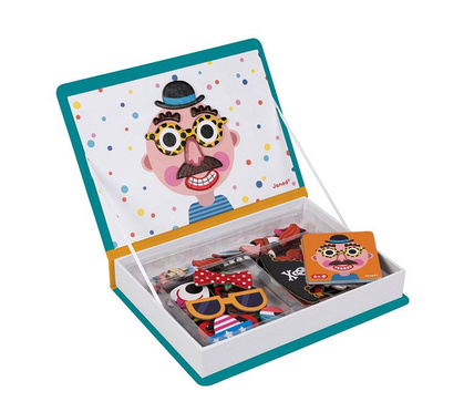 Janod | Magnetibook | Magnetic Puzzle | Funny Face | Boy