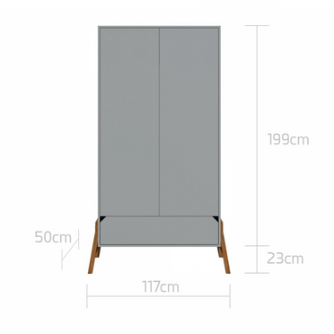 Bellamy Lotta 2D closet gray