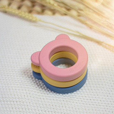Petite&amp;Mars® silicone teether with rattle Beary