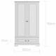 Bellamy® Ines wysoka szafa 2-drzwiowa 'tall' | Elegant White