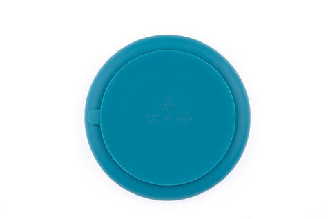 Baby In World® three-piece silicone plate with suction cup