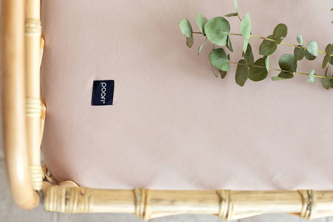 Poofi® sheet 100% organic cotton, 120 x 60 cm | Nougat