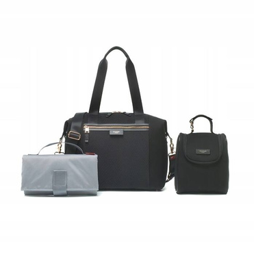 Storksak® Stevie Luxe nursing bag | Scuba Black
