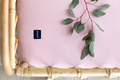Poofi® prześcieradło 100% bawełna organiczna, 120 x 60 cm | Piwonia