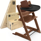 Stokke® Tripp Trapp® 3-in-1 set, feeding chair + baby set + tray | Walnut Brown