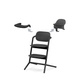 Cybex® Lemo 2™ zestaw 3w1, krzesełko ergonomiczne + baby set + tacka | Stunning Black