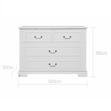 Bellamy® Ines komoda 4-szuflady | Elegant White