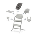 Cybex® Lemo 2™ 4-in-1 set, ergonomic chair + baby set + tray | Suede Grey