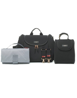 Storksak® Poppy Luxe nursing backpack-bag | Scuba Black