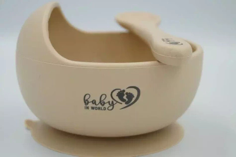 Baby In World® silicone bowl with spoon