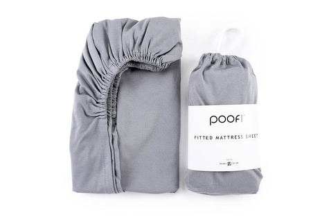 Poofi® sheet 100% organic cotton, 120 x 60 cm | Ash