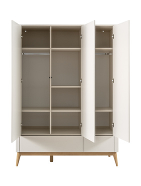 Pinio Miloo chest of drawers 3 drawers + 1 door champagne