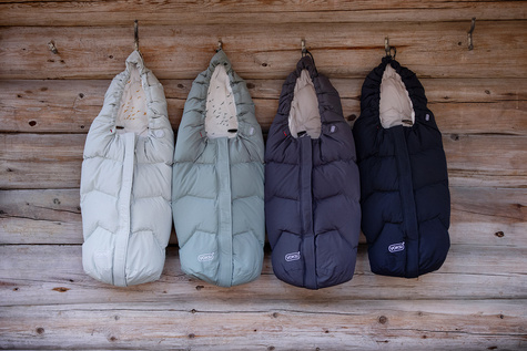 Lodger® waterproof double layer winter stroller sleeping bag light gray Taslon Drizzle