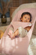 BabyBjorn | BLISS Baby Bouncer | Leżaczek-Bujaczek | 100% Bawełna | Petal Quilt, Piaskowy Szary
