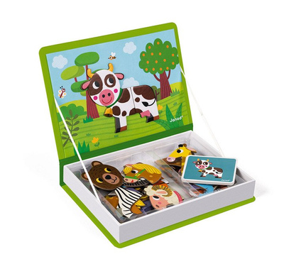 Janod | Magnetyczna Układanka | Magnetibook | Zwierzęta 