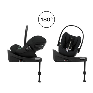 Cybex® Cloud G i-Size convertible 0-13 kg seat with swivel base | Moon Black Plus