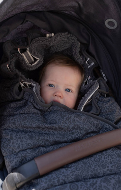 Lodger® waterproof double layer winter stroller sleeping bag gray Taslon Pigeon