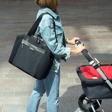 Storksak® Stevie Luxe nursing bag | Scuba Black