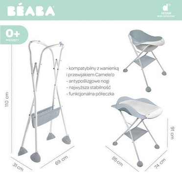 BEABA Camele'o Stand | Bath and Changing Table Stand | Light Mist