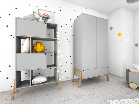 Bellamy Lotta grey bookcase