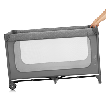 Lionelo Travel cot Stefi plus grey white