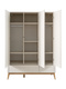 Pinio Miloo chest of drawers 3 drawers + 1 door champagne