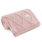 YOSOY | 100% MERINO WOOL DIAMONDS BLANKET| LIGHT DIRTY PINK