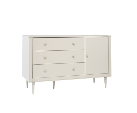 Pinio Miloo chest of drawers 3 drawers + 1 door champagne