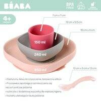 Beab | Set of Silicone Dishes with Suction Cup | Pink