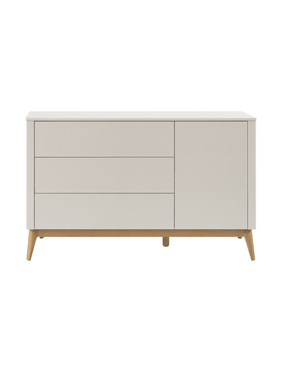 Pinio Miloo chest of drawers 3 drawers + 1 door champagne