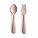 Mushie Cutlery for Kids Blush