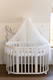 Waldin® tulle canopy with bracket Ecru