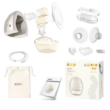Neno® PERLA bezprzewodowy, muszlowy, elektroniczny laktator, 3-fazowy